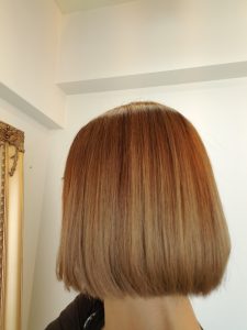 ヘアビューロン3DPlusストレートアイロンを通した後。